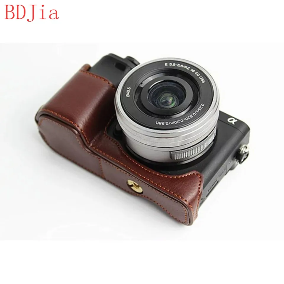 Основание корпуса для половины камеры из натуральной яловой кожи Sony A6100 A6400 A6300 A6000