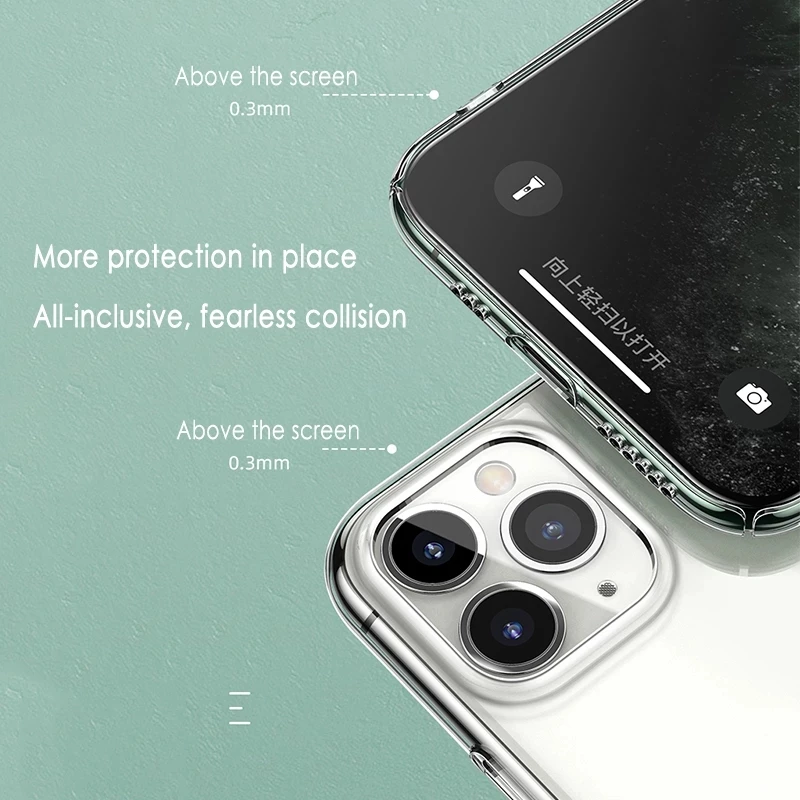 ultra thin clear phone case for iphone 11pro x xr xs max silicone slim soft back cover iphone 6 6s 7 8 plus 5 5s se 2020 11 case free global shipping