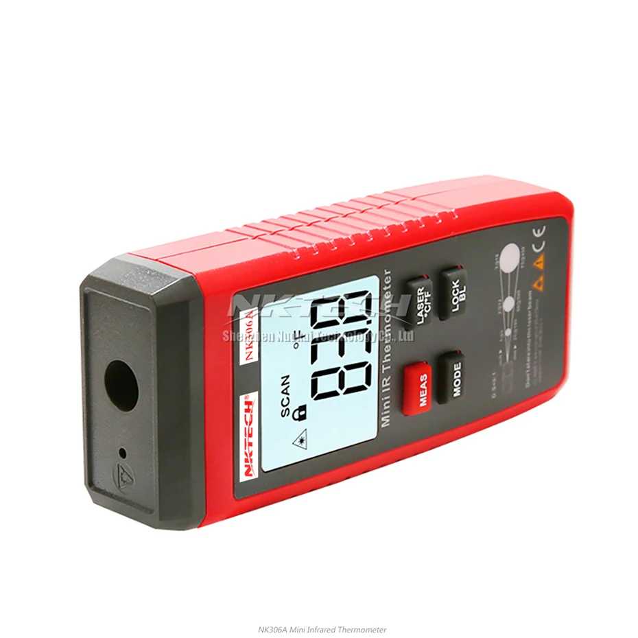 Цифровой инфракрасный термометр NKTECH NK306A Мини ЖК тестер 35 ~ 300/ 31 572F ИК измеритель