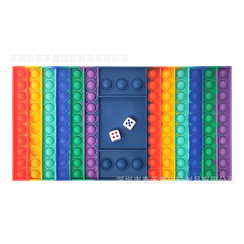 

Rainbow Large Board Desktop Decompression Decompression Toys Press Bubble Music Children's Toys Multiplayer Game Table