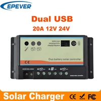 20a daul battery solar charge controller duo battery charge controller 12v 24v solar panel battery charger for rv boats golf
