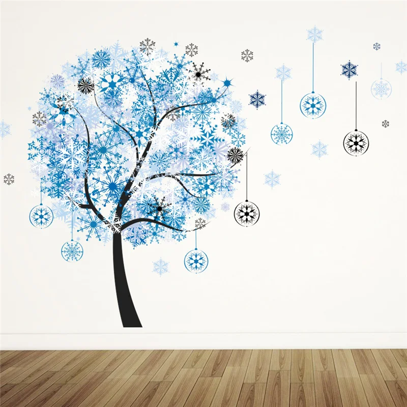 

Beautiful Snowflake Tree Wall Art Sticker For Girls Room Bedroom Home Decoration Diy Plant Wall Mural Decals Pvc Poster