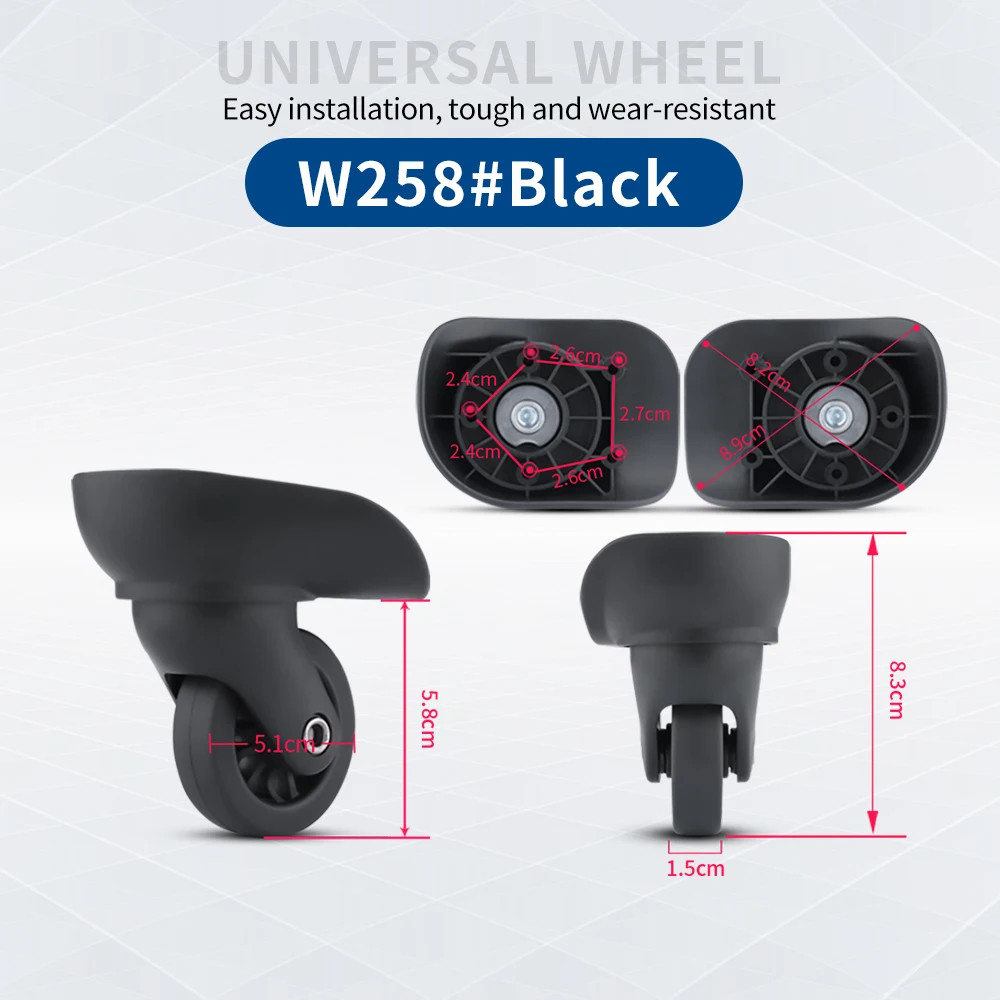 Luggage wheels Compatible with MailvR91 suitcase password box replacement universal wheel accessories installation one-piece