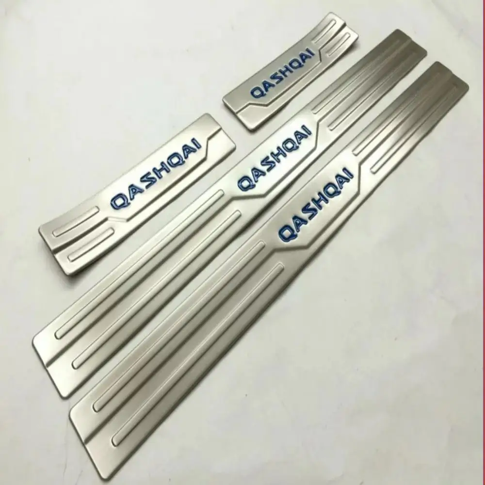 

Для Nissan Qashqai J11 2016-2019 аксессуары для стайлинга автомобилей Нержавеющая Накладка на порог Защитная Накладка на порог наклейка на автомобиль 4 ...