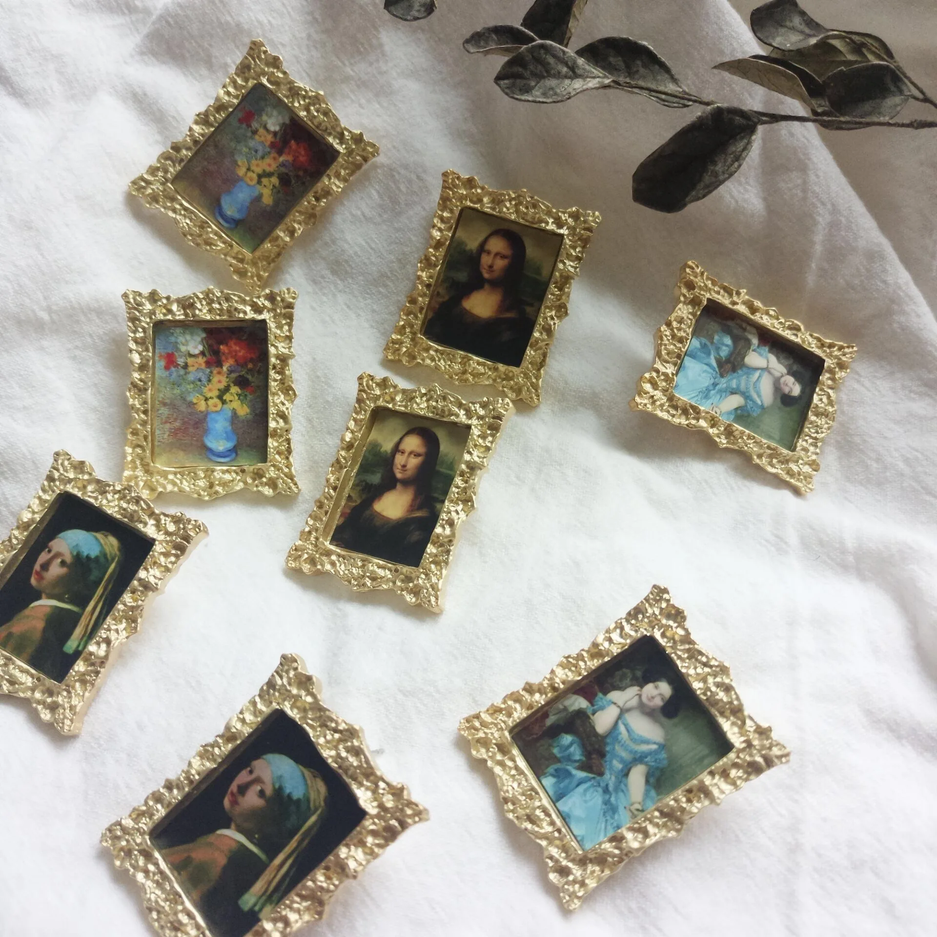 Женские винтажные серьги гвоздики AOMU в стиле барокко с металлической оправой и