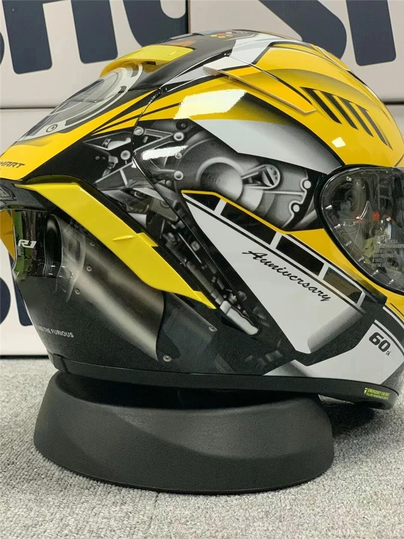 Шлем SHOEI X14 X 14 R1 60 летие желтый полнолицевой гоночный мотоциклетный шлем|Шлемы| |
