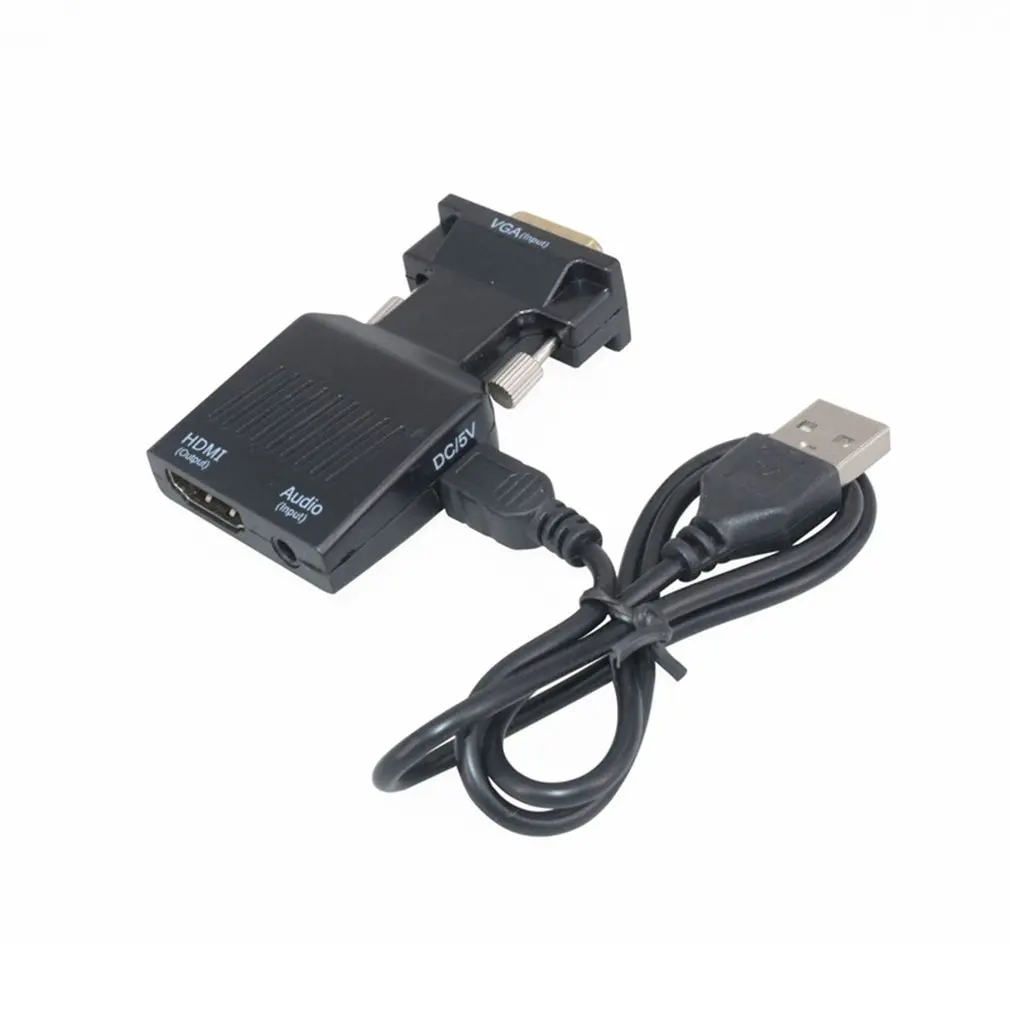 VGA мужчина к HDMI Женский конвертер с аудио-адаптером кабели 1080P для HDTV монитор проектор ПК PS3