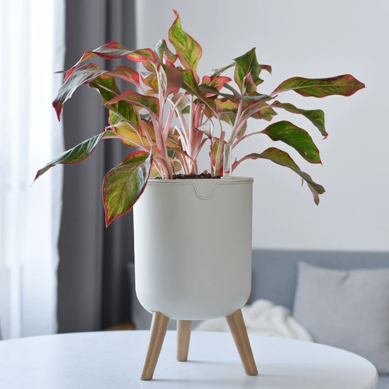 

Nordic Indoor Imitation Wood Large Plastic Flower Pot Living Room Balcony Pot De Fleurs Succulent Plant Pots Decorative for Home