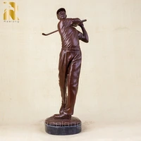 bronze golf man statue bronze golfer sculpture office golf decor ornament bronze art crafts gifts