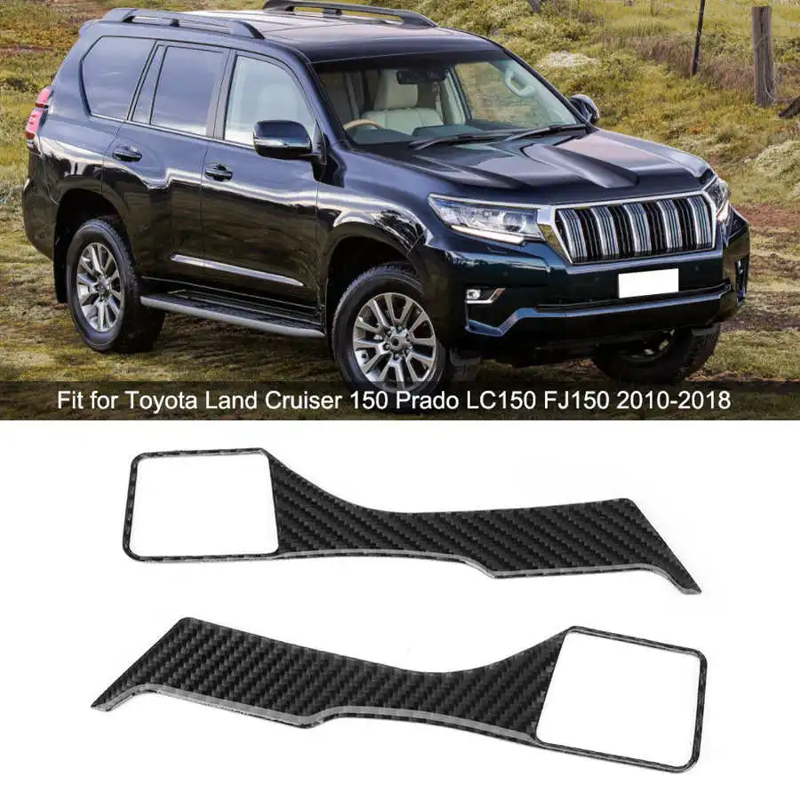 2Pcs Carbon Fiber Left Hand Driving Steering Wheel Cover Trim Fit for Toyota Land Cruiser 150 Prado LC150 FJ150 2010-2018 | Автомобили и