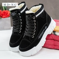 womens casual shoes lace up fashion sneakers platform snow boots winter women boots warm plush womens shoes zapatos de mujer