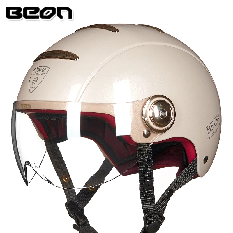 BEON мотоциклетный шлем для мужчин и женщин Ретро винтажный Байкерский скутер