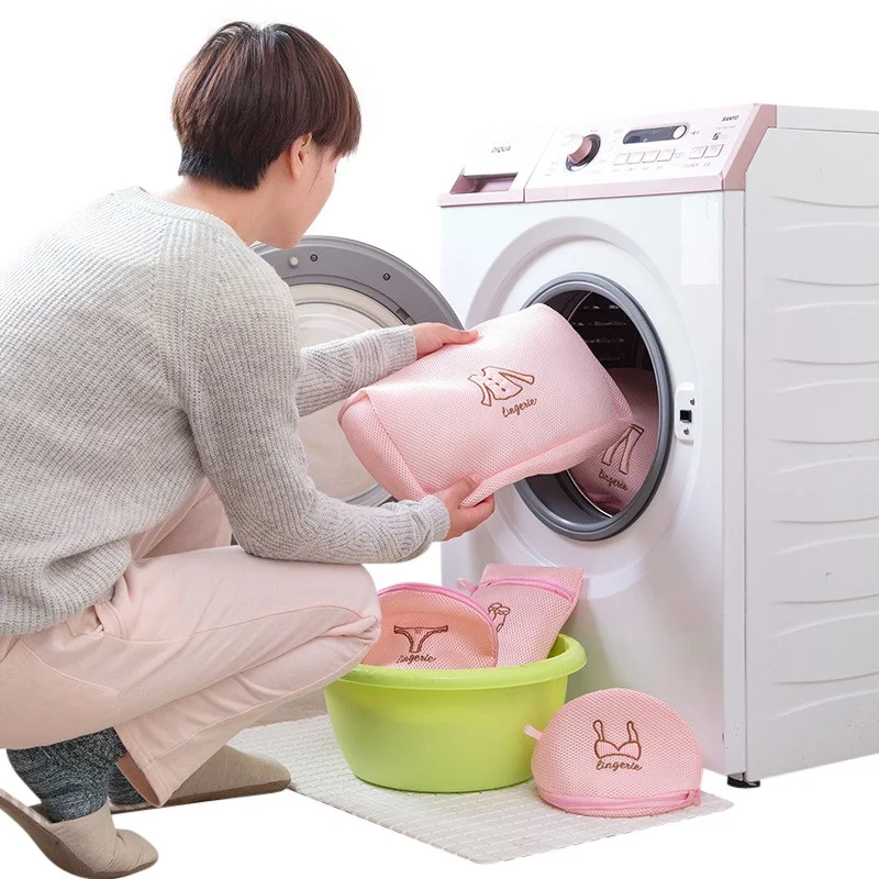 

Thicken Laundry Bag Women Pouch Bra Lingerie Washing Bags Mesh Clothing Underwear Organizer Laundry Machine Wash Care Net Bag