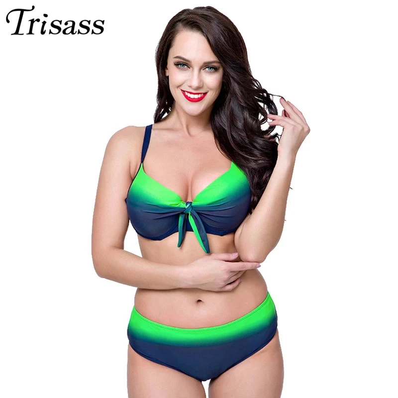 Trisass 2021 размера плюс комплект бикини для Для женщин пикантные большой CDEF чашки