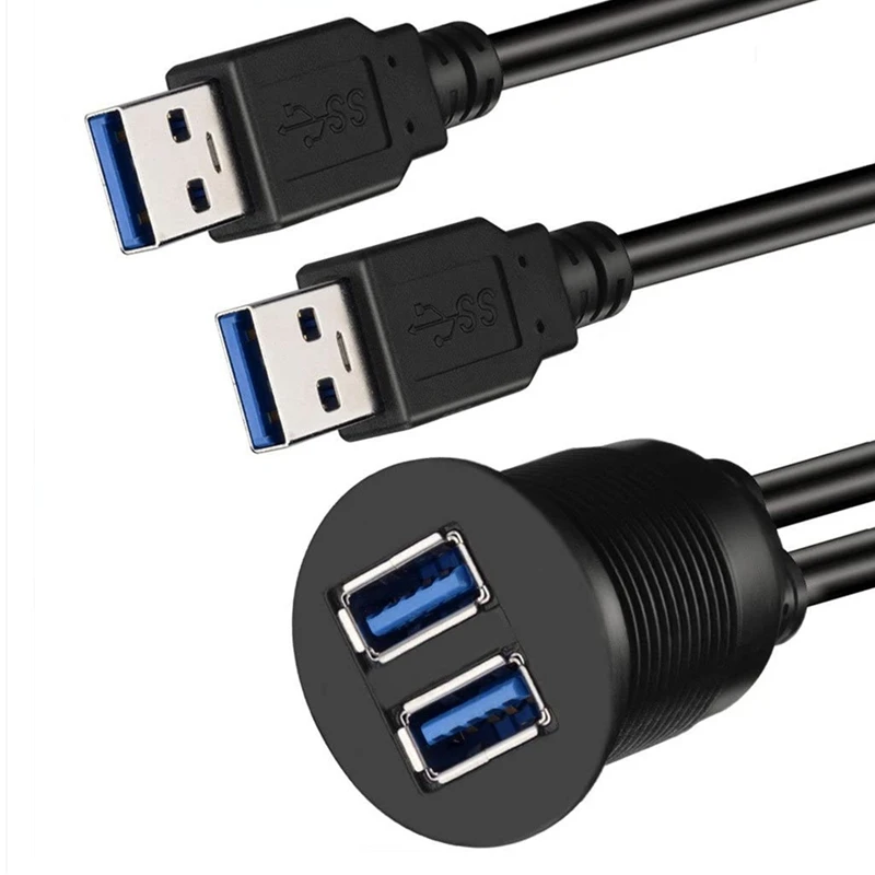 Утопленное крепление для автомобильной приборной панели USB-адаптер 3.0 порт