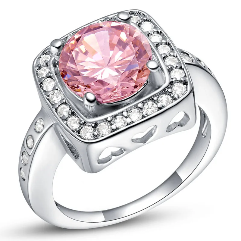 Женское кольцо из серебра 925 пробы с аметистом и драгоценными камнями|Кольца| |