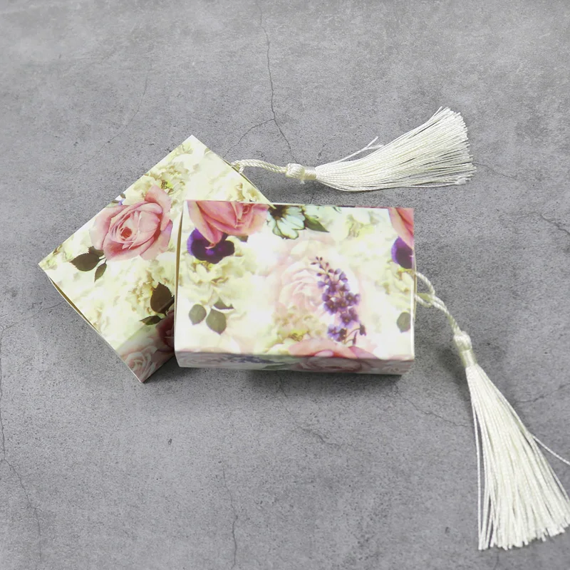 5 шт. подарочные коробки для конфет бумажные пакеты с цветами украшения свадьбы