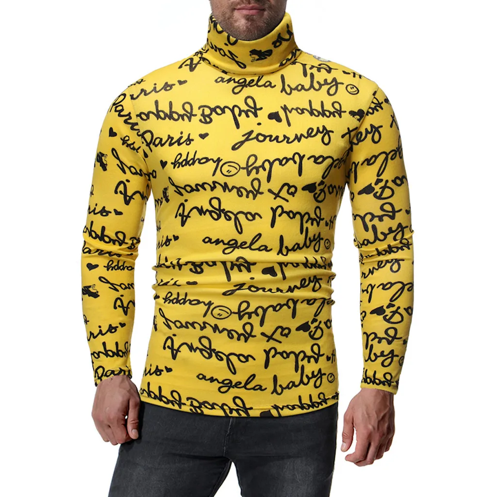 Мужская водолазка на осень и зиму Повседневные вязаные свитера с длинным рукавом