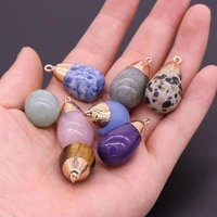 natural stone pendant round water drop shaped exquisite charms for jewelry making diy bracelet necklace earring accessories