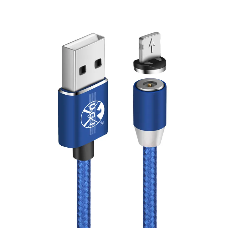 Blue IOS Cable 3/6/10FT USB Магнитная Зарядка Зарядное устройство Тип кабеля type-c для Apple iPhone 8 7 6s samsung Лот - Цвет: Blue IOS Cable