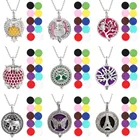 Ароматерапия диффузор ожерелье ювелирные изделия старинный серебряный цвет духи медальон кулон эфирное масло медальон ожерелье + 10 Pad