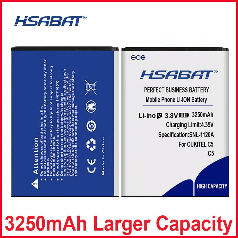HSABAT 0 цикл 3250 мАч батарея для OUKITEL C5 батареи OUKITEL C5 Pro Высокое качество запасной аккумулятор для мобильного телефона
