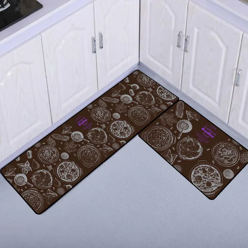3D печатается анти-скольжения Ванная комната Водонепроницаемый коврик кухонный, маслоустойчивый ковры Крытый Спальня ковер при входе напольный коврик