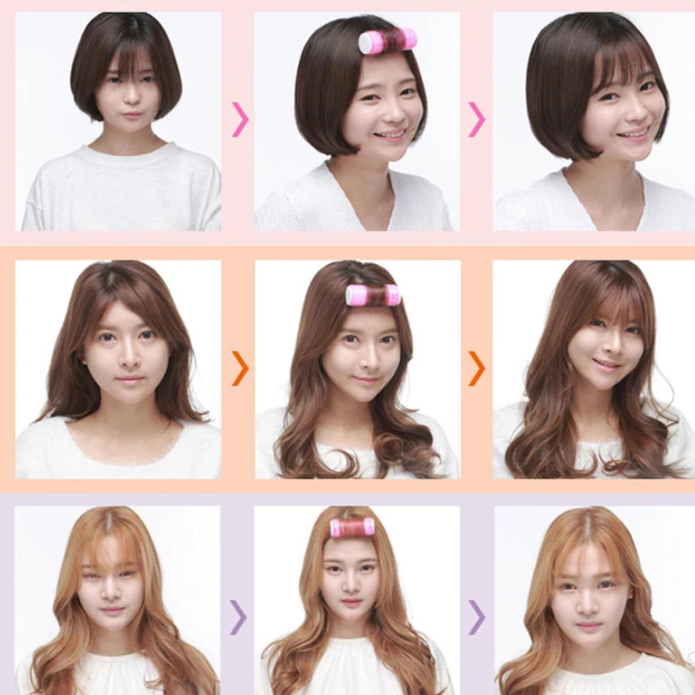 

Tools Fluffy Self Grip ABS Bangs Roller Easy Use Styling Hair Curler Salon USB Charging Portable DIY Mini Electric