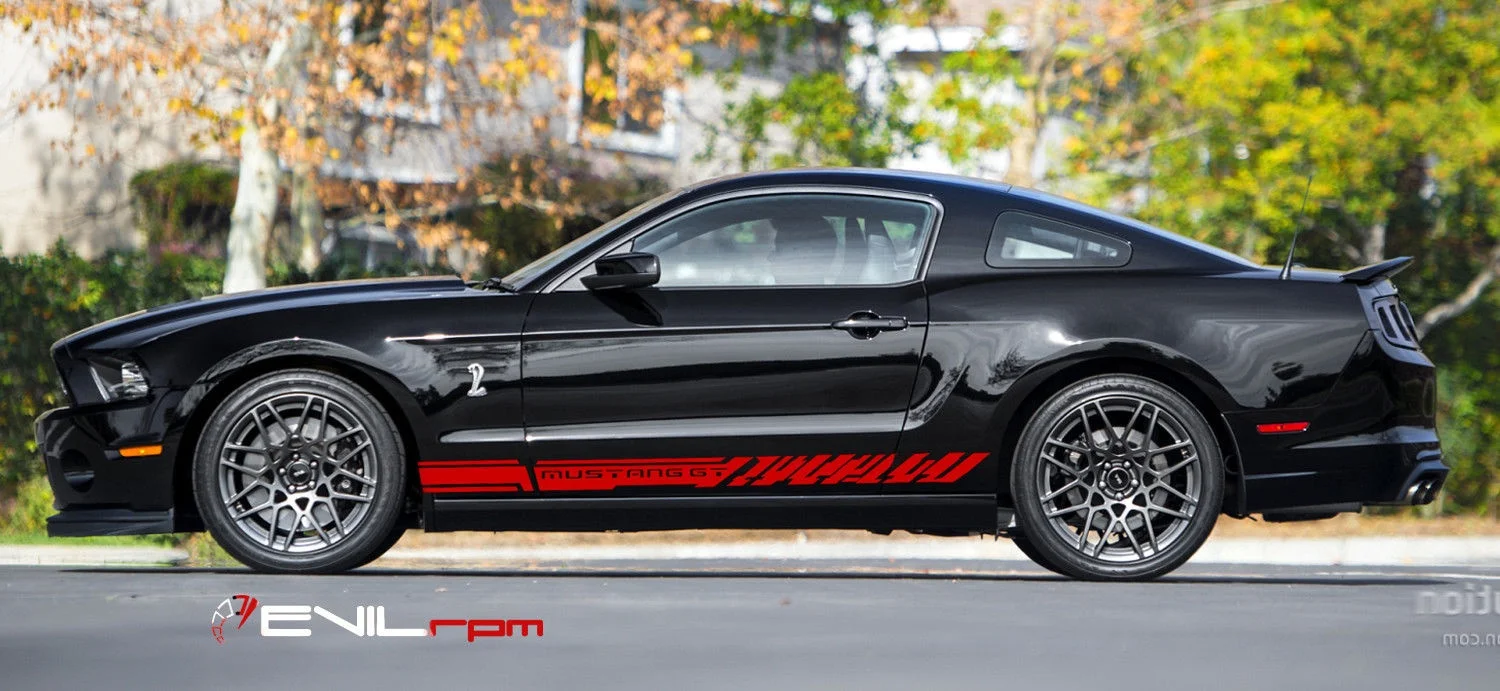 За 1 комплект/2 шт. сбоку виниловая наклейка на дверь стикер для FORD MUSTANG 2005 2006 2008 2009 2010 2012 стайлинга автомобилей