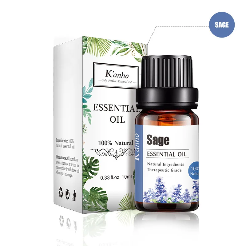 Одностороннее эфирное масло шалфея 10 мл массаж ароматерапия Oem| |