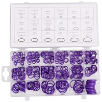 270 pcs 18 size nitrile rubber o ring seal kit for mechanical automobile air or gas connection purple
