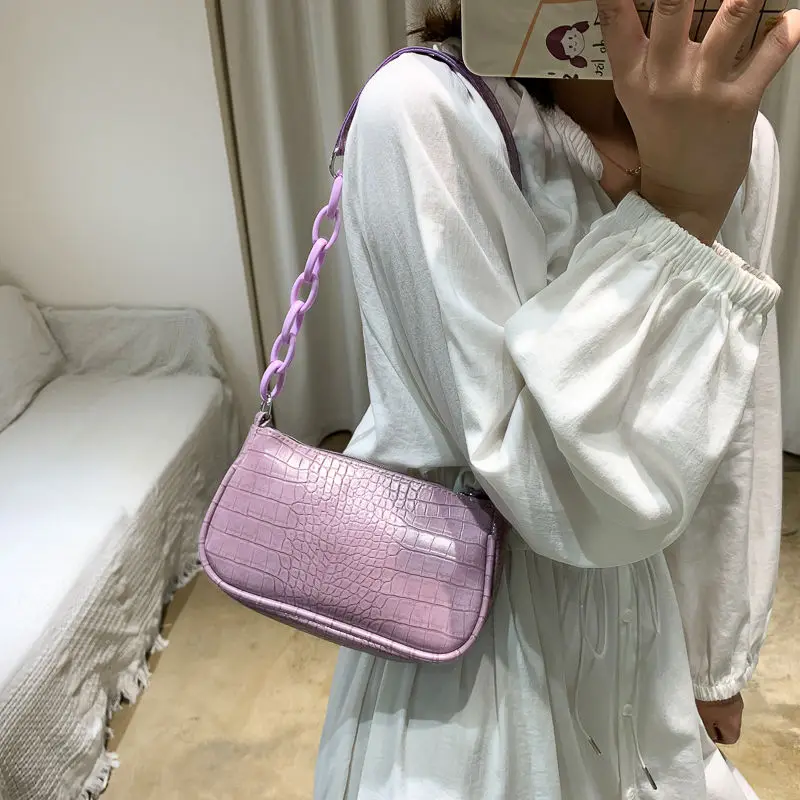 

Top Handle Bag Women Retro Handbag PU Leather Shoulder Underarm Vintage Top Handle Bag Female Small Subaxillary Bags