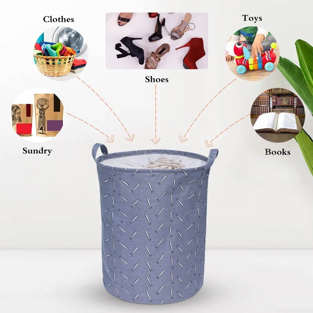 

Imitation Linen EVA Dirty Clothes Basket Toy Storage Basket Large Capacity Dirty Clothes Toy Organizing Bag Bath Organizer