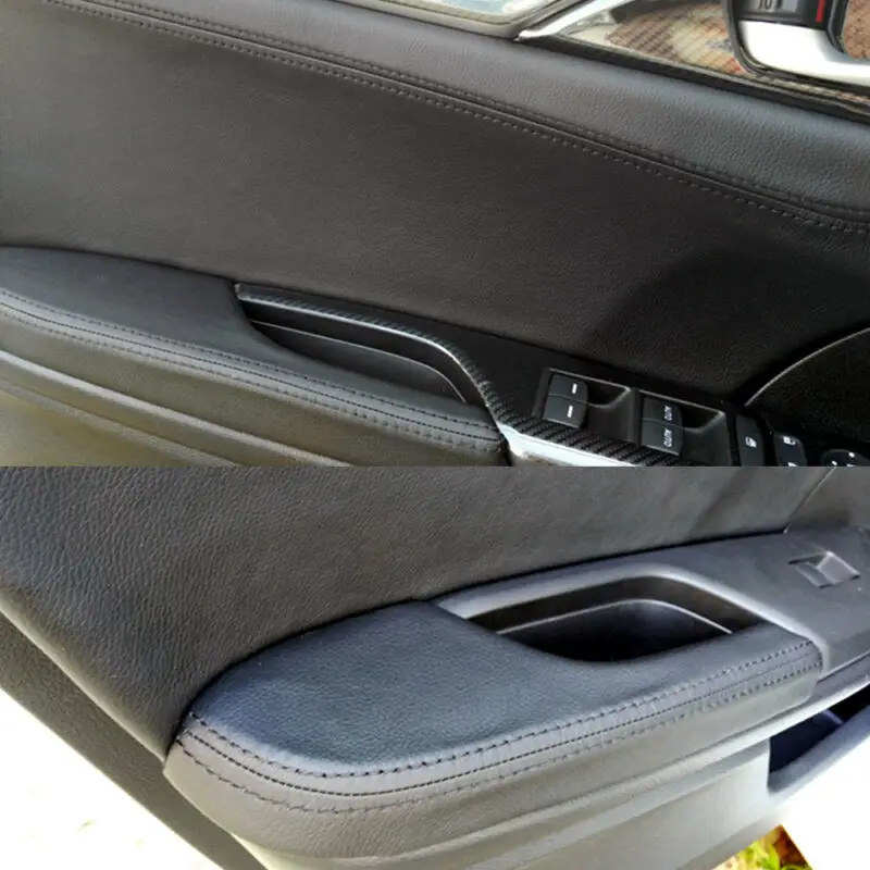 

Front Door Armrest Cover Handle Surface Shell Trim Inner Interior Protection 2016-2018 Set Adhesive Shell Trim