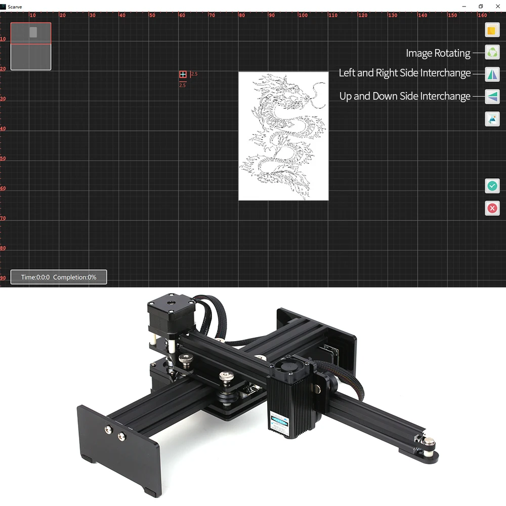 Настольный лазерный гравер быстрое соединение с компьютером работает мобильным
