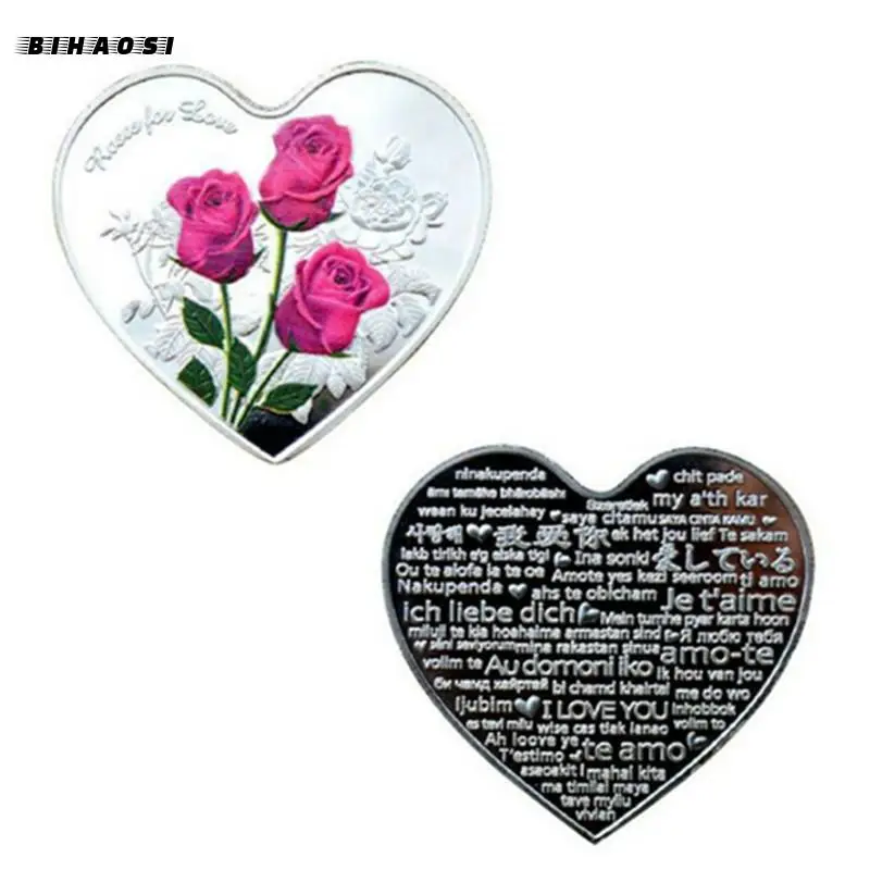 Серебряная монета с рельефным рисунком в виде розы 999 пробы | Дом и сад