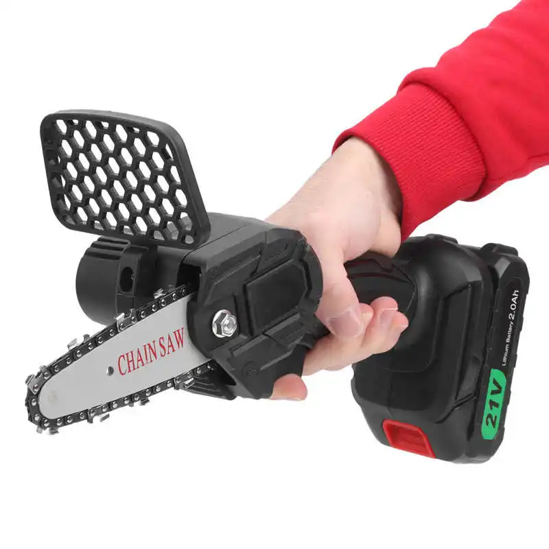 

Cordless Electric Chain Saw Rechargeable Mini Garden Orchard Household Pruning Tool Logging Saw 100-240VAC