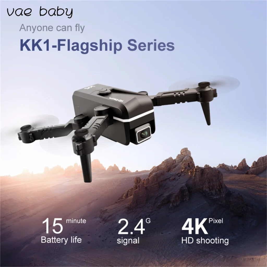 Новинка 2022 минидрон KK1 4k профессиональный Дрон с одной двойной камерой Wi-Fi Fpv