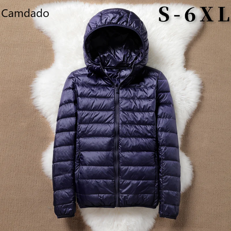 

Winter Women Ultralight Thin Down Jacket Solid Duck Down Hooded Jackets Long Sleeve Warm Coat Parka Female Portable Outwear