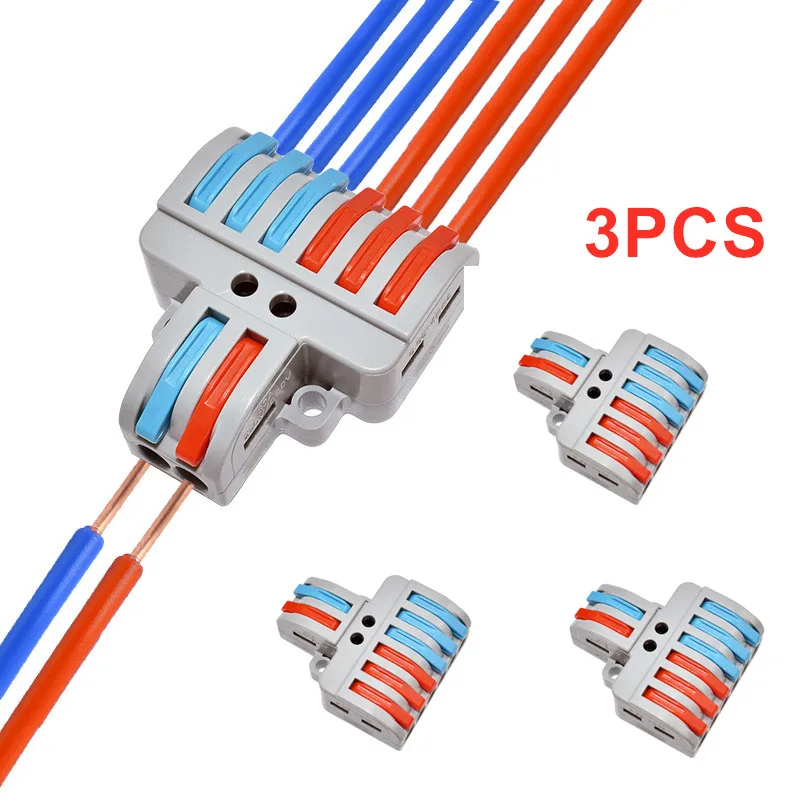 3 шт. соединитель для проводов 2 в 4/6 Out|Соединители| |
