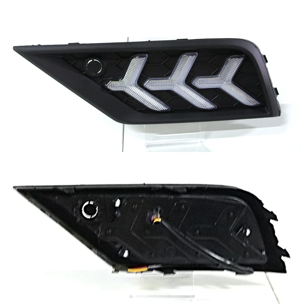 2 шт. Автомобильные светодиодные дневные ходосветильник для Volkswagen VW Tiguan 2017 2018 2019