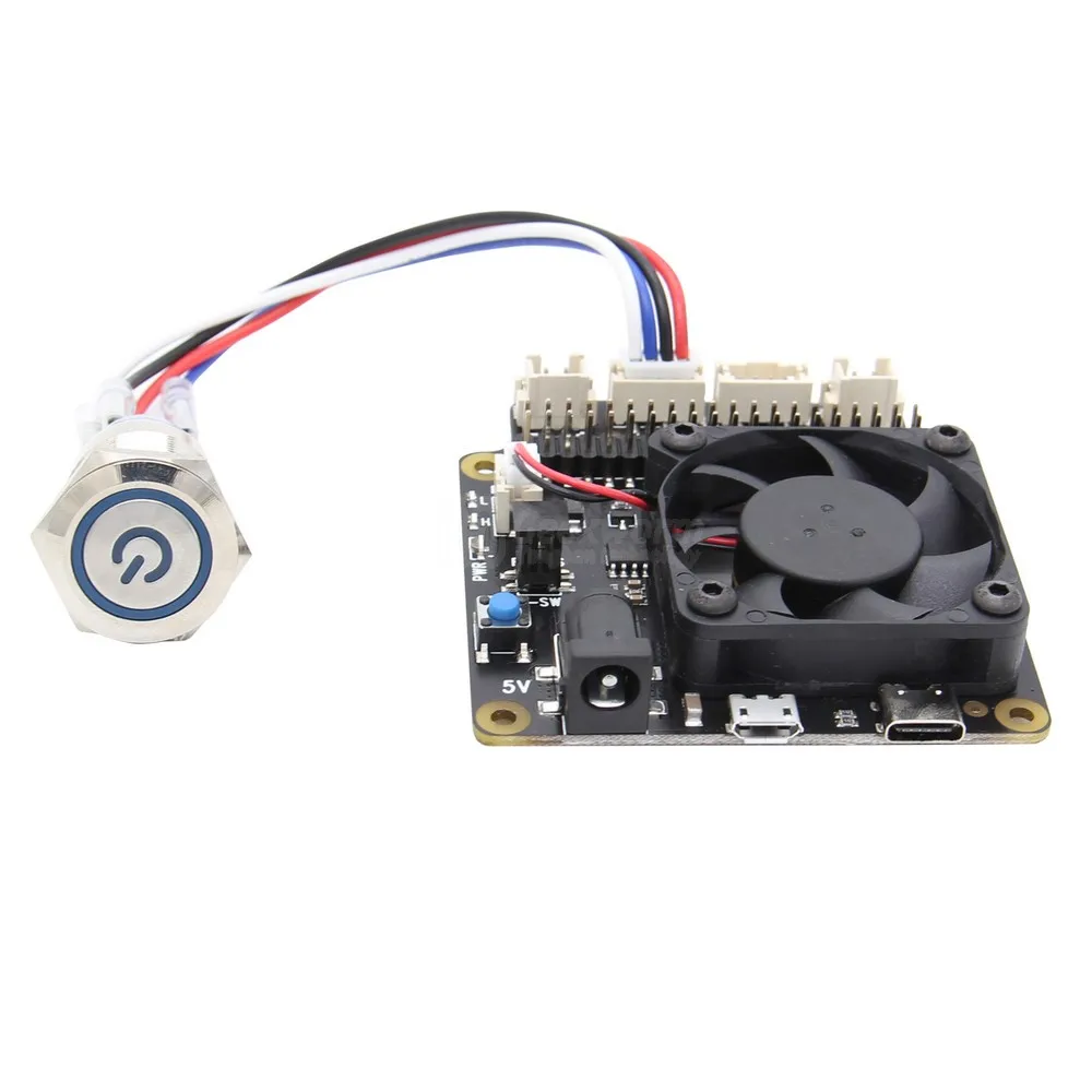Raspberry Pi 4 Модель B X735 управление питанием и автоматическое охлаждение плата расширения с безопасным выключением 5 В Макс, 8А выход для Raspberry Pi