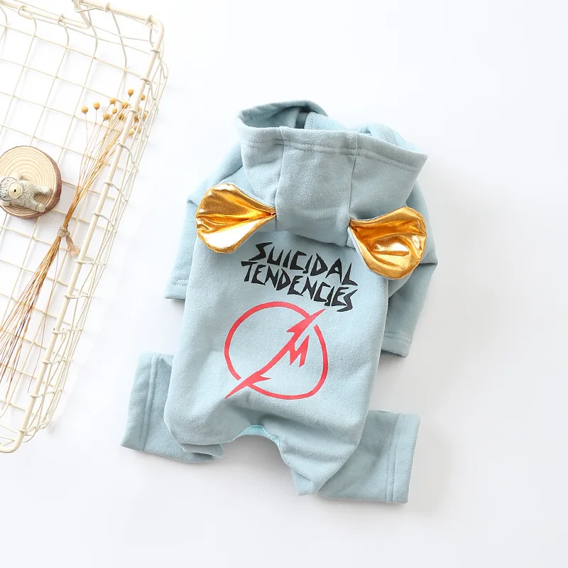 Хлопок Французский бульдог теплый комбинезон одежда для собак маленьких