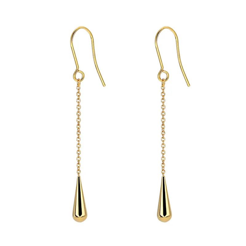 

OTOKY Korean Stainless Steel Water Drop Stud Earrings Women Plated Gold Not Allergic Hook Up Piercing Punk Street Jewelry Party