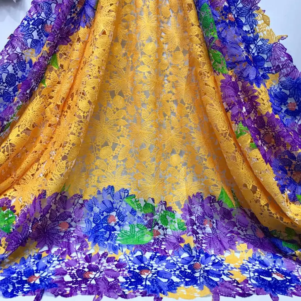 Последняя африканская молочная шелковая кружевная ткань 2019 высококачественное