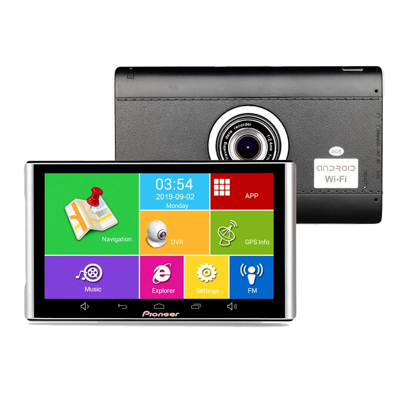 Авто видеорегистратор GPS навигация 7 дюймов 800*480 Android Bluetooth wifi fhd 1080p камера