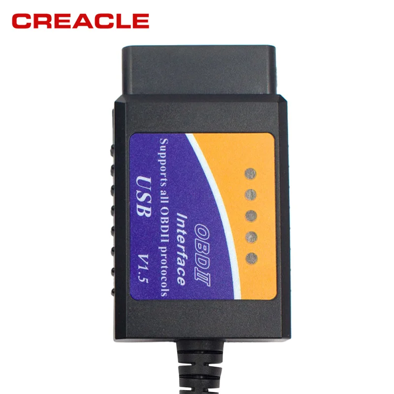 Автомобильный считыватель кодов ELM327 USB версия 1 5 V1.5 OBD/OBDII OBD2 сканер