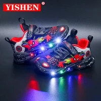 yishen led luminous kids shoes for boys girls light children luminous baby sneakers mesh sports boy girl cartoon led light shoes