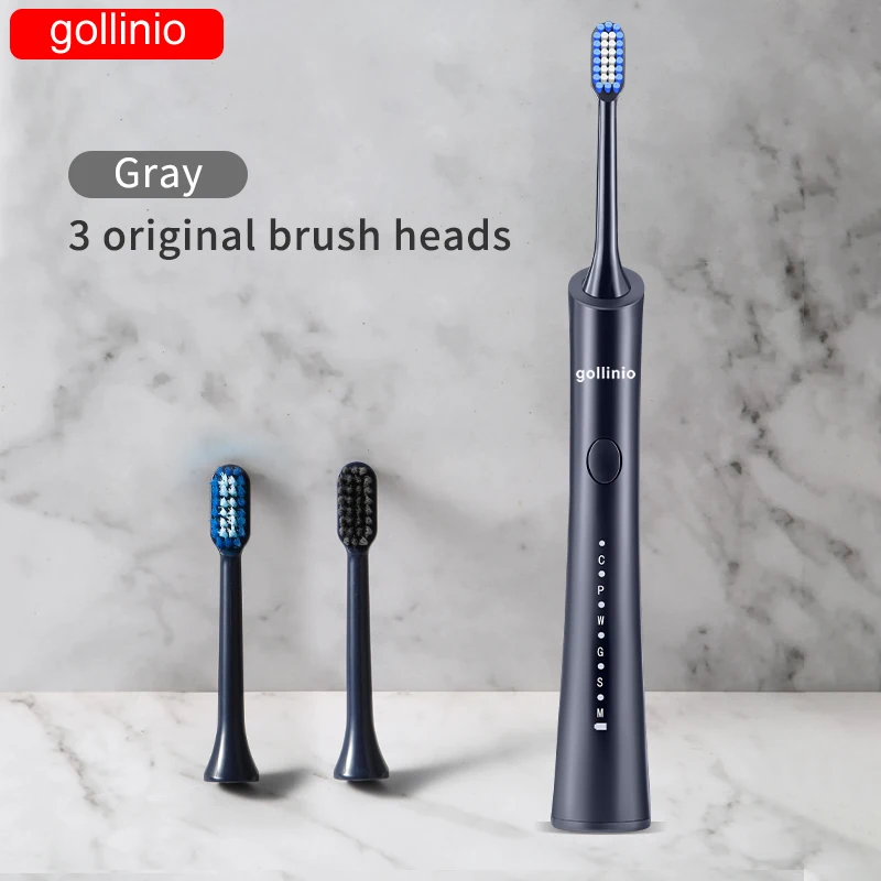 

Зубная щетка gollinio xp7 GL52A звуковая электрическая, перезаряжаемая сменная водонепроницаемая, Usb, для быстрой зарядки