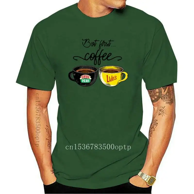 

Design Friend TV Show But First Coffee Central Perk Luke's Women's T-shirt Graphic Tee Casual Summer Short Sleeve Kawaii